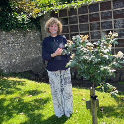 Louise Grace Celebrant in garden